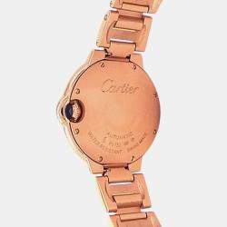 Pre Owned Cartier Ballon Bleu W6920068 Automatic Silver 18K Rose Gold Women’s Wristwatch 33 mm
