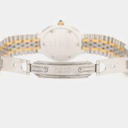Pre Owned Cartier Must de Cartier W10050F4 Quartz Cream Stainless Steel Women's Wristwatch 31 mm