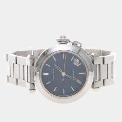 Pre Owned Cartier Pasha W31024M7 Automatic Stainless Steel Men's Wristwatch 35 mm