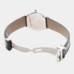 Pre Owned Cartier Ronde Solo W6700155 Quartz Stainless Steel Womens Wristwatch 29.5 mm