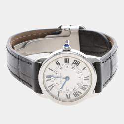 Pre Owned Cartier Ronde Solo W6700155 Quartz Stainless Steel Womens Wristwatch 29.5 mm