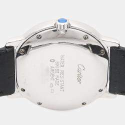 Pre Owned Cartier Ronde Must W1006718 Quartz Silver Womens Wristwatch 32.5 mm