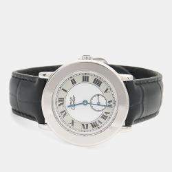 Pre Owned Cartier Ronde Must W1006718 Quartz Silver Womens Wristwatch 32.5 mm