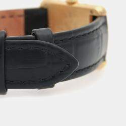 Pre Owned Cartier Tank Must W1003153 Quartz Gold Plated Silver Womens Wristwatch 20.5 mm