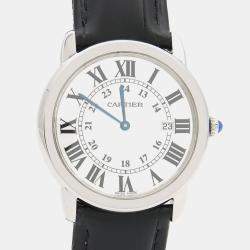 Pre Owned Cartier Ronde Solo W6700255 Quartz Stainless Steel Womens Wristwatch 36 mm
