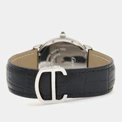 Pre Owned Cartier Ronde Solo W6700255 Quartz Stainless Steel Mens Wristwatch 36 mm