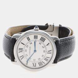 Pre Owned Cartier Ronde Solo W6700255 Quartz Stainless Steel Men's Wristwatch 36 mm