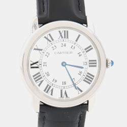 Pre Owned Cartier Ronde Solo W6700255 Quartz Stainless Steel Men's Wristwatch 36 mm