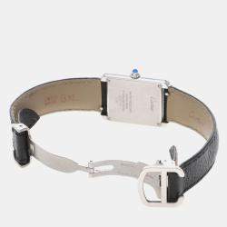 Pre Owned Cartier Tank Solo WSTA0030 Quartz Stainless Steel Womens Wristwatch 24.5 mm