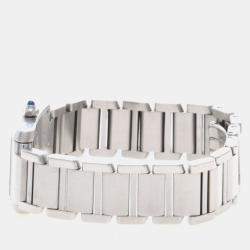 Pre Owned Cartier Tank Francaise W51008Q3 Quartz Stainless Steel Womens Wristwatch 20.5 mm