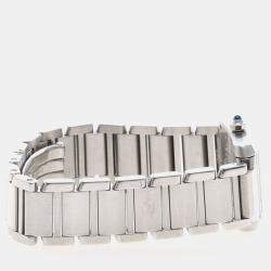 Pre Owned Cartier Tank Francaise W51008Q3 Quartz Stainless Steel Womens Wristwatch 20.5 mm