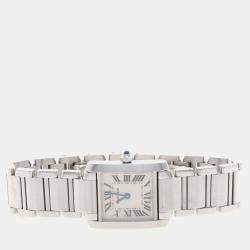Pre Owned Cartier Tank Francaise W51008Q3 Quartz Stainless Steel Womens Wristwatch 20.5 mm