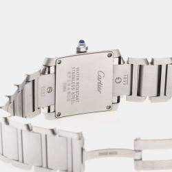Pre Owned Cartier Tank Francaise W51008Q3 Quartz Stainless Steel Womens Wristwatch 20.5 mm
