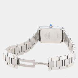 Pre Owned Cartier Tank Solo W5200013 Quartz Stainless Steel Womens Wristwatch 24 mm