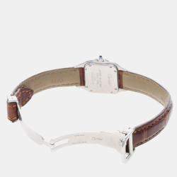 Pre Owned Cartier Panthere W250295A Quartz Yellow Gold Stainless Steel Womens Wristwatch 22 mm