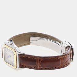 Pre Owned Cartier Panthere W250295A Quartz Yellow Gold Stainless Steel Womens Wristwatch 22 mm