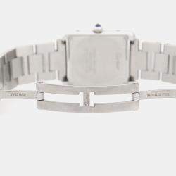 Pre Owned Cartier Tank Solo W5200013 Quartz Stainless Steel Womens Wristwatch 24.5 mm