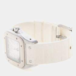 Pre Owned Cartier Santos 100 W20122U2 Automatic Stainless Steel Men's Wristwatch 33 mm
