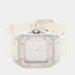 Pre Owned Cartier Santos 100 W20122U2 Automatic Stainless Steel Men's Wristwatch 33 mm