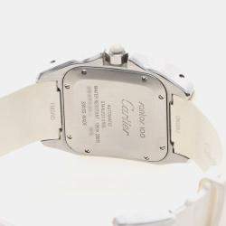 Pre Owned Cartier Santos 100 W20122U2 Automatic Stainless Steel Men's Wristwatch 33 mm