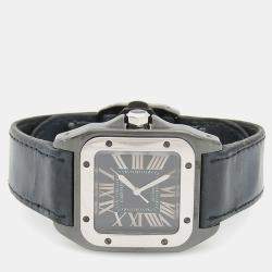 Pre Owned Cartier Santos 100 W2020008 Automatic Stainless Steel Women's Wristwatch 33 mm