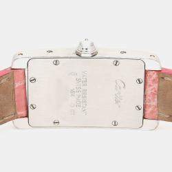 Pre Owned Cartier Tank Americaine W2601956 Quartz White Gold Women's Wristwatch 19 mm