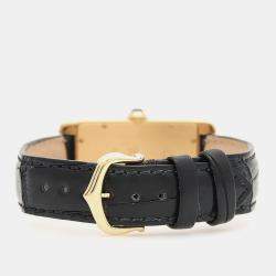 مملوكة مسبقًا Cartier Tank Americaine W2601456 Quartz Yellow Gold Women's Wristwatch 22.5 mm