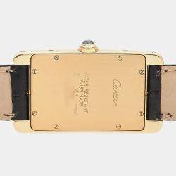 مملوكة مسبقًا Cartier Tank Americaine W2601456 Quartz Yellow Gold Women's Wristwatch 22.5 mm