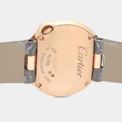 Pre Owned Cartier Ballon Blanc Diamond Quartz Rose Gold Women's Wristwatch 26 mm