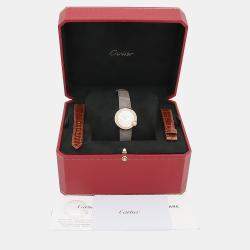 Pre Owned Cartier Ballon Blanc Diamond Quartz Rose Gold Women's Wristwatch 26 mm