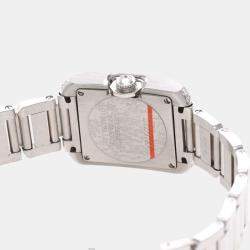 Pre Owned Cartier Tank Anglaise Diamond Quartz White Gold Women's Wristwatch 23 mm