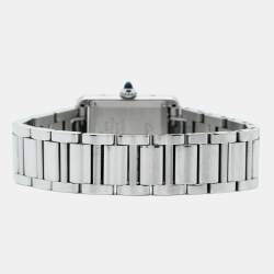 Pre Owned Cartier Tank Must WSTA0051 Silver Dial Stainless Steel Women's Wristwatch 22 mm