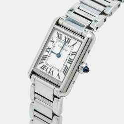Pre Owned Cartier Tank Must WSTA0051 Silver Dial Stainless Steel Women's Wristwatch 22 mm