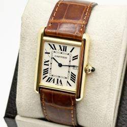 Pre Owned Cartier Tank Louis W1529756 Quartz 18K Yellow Gold Women's Wristwatch 33 mm