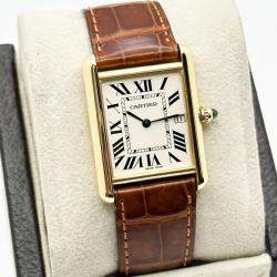 Pre Owned Cartier Tank Louis W1529756 Quartz 18K Yellow Gold Women's Wristwatch 33 mm