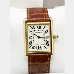 Pre Owned Cartier Tank Louis W1529756 Quartz 18K Yellow Gold Women's Wristwatch 33 mm