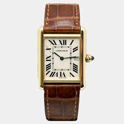 Pre Owned Cartier Tank Louis W1529756 Quartz 18K Yellow Gold Women's Wristwatch 33 mm