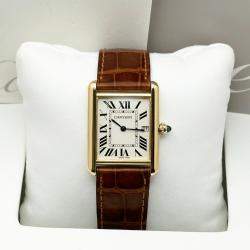Pre Owned Cartier Tank Louis W1529756 Quartz 18K Yellow Gold Women's Wristwatch 33 mm