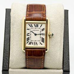 Pre Owned Cartier Tank Louis W1529756 Quartz 18K Yellow Gold Women's Wristwatch 33 mm