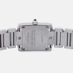 Pre Owned Cartier Tank Francaise W51008Q3 Quartz Silver Stainless Steel Women's Wristwatch 20 mm