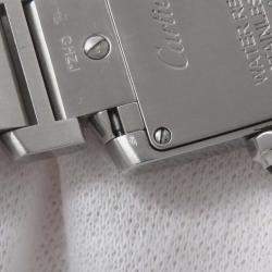 Pre Owned Cartier Tank Francaise W51008Q3 Quartz Silver Stainless Steel Women's Wristwatch 20 mm