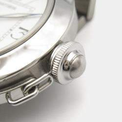 Pre Owned Cartier Pasha C de Cartier W31074M7 Automatic White Stainless Steel Women's Wristwatch 35 mm