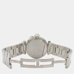 Pre Owned Cartier Pasha C de Cartier W31074M7 Automatic White Stainless Steel Women's Wristwatch 35 mm