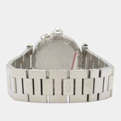 Pre Owned Cartier Pasha C de Cartier W31074M7 Automatic White Stainless Steel Women's Wristwatch 35 mm