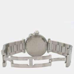 Pre Owned Cartier Pasha C de Cartier W31015M7 Automatic White Stainless Steel Women's Wristwatch 35 mm