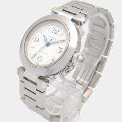 Pre Owned Cartier Pasha C de Cartier W31015M7 Automatic White Stainless Steel Women's Wristwatch 35 mm