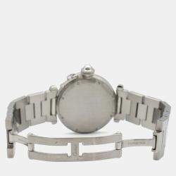 Pre Owned Cartier Pasha C de Cartier W31074M7 Automatic White Stainless Steel Women's Wristwatch 35 mm