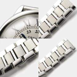 Pre Owned Cartier Ronde Solo W6701004 Quartz White Stainless Steel Women's Wristwatch 29 mm