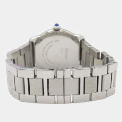 Pre Owned Cartier Ronde Solo W6701004 Quartz White Stainless Steel Women's Wristwatch 29 mm