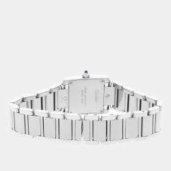 Pre Owned Pre-Owned Cartier Tank Francaise Small Model W51008Q3 Quartz  Women Watch 25  mm x 20 mm